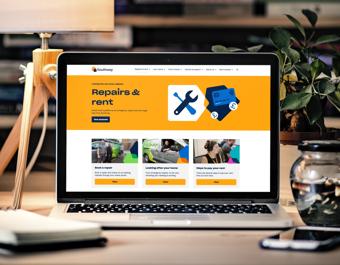 Laptop with Southway Housing website